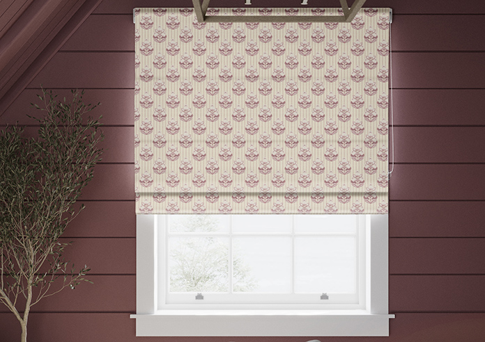 Midford, Mantels Stripe Rosies Pink - Roman Blind - Image 3